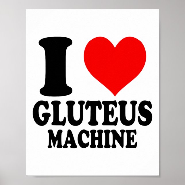 Jag älskar gluteusmaskin  poster (Framsidan)