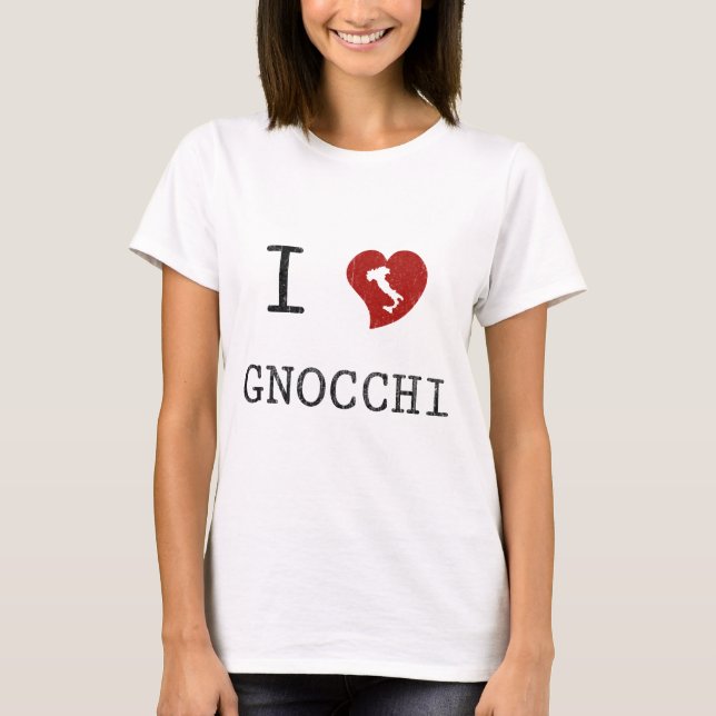 Jag älskar Gnocchi T-shirt (Framsida)
