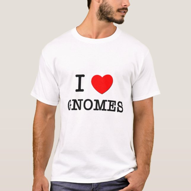 Jag älskar Gnomes Tee (Framsida)