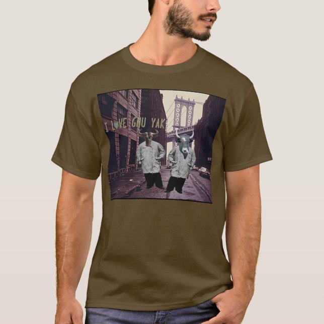 Jag älskar GNU-YAK T-shirt (Framsida)