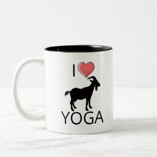 Jag älskar Goat Yoga Två-Tonad Mugg