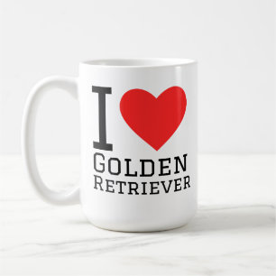 Jag älskar golden retriever kaffemugg