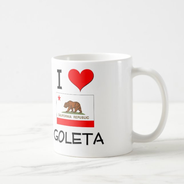Jag älskar GOLETA Kalifornien Kaffemugg (Höger)
