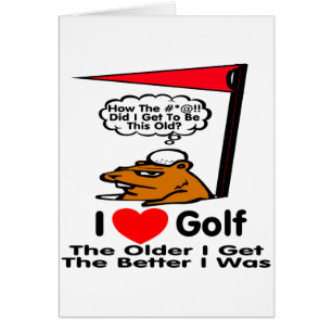 Jag älskar Golf Hälsningskort