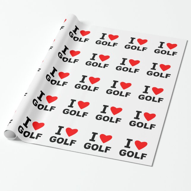 Jag älskar Golf Presentpapper (Utrullad)