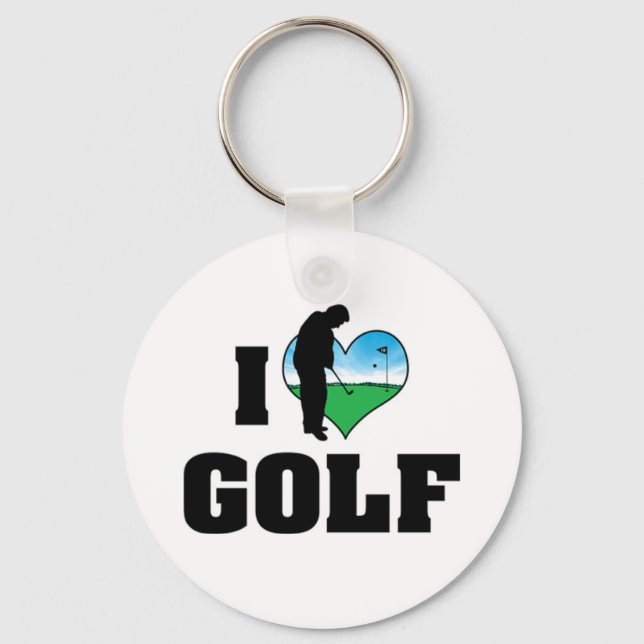 Jag älskar golfnyckelring nyckelring (Framsida)