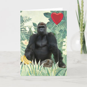 Jag älskar Gorillas hälsningskort Helgkort