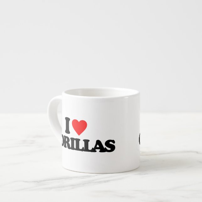 JAG ÄLSKAR GORILLOR ESPRESSOMUGG (Framsida vänster)