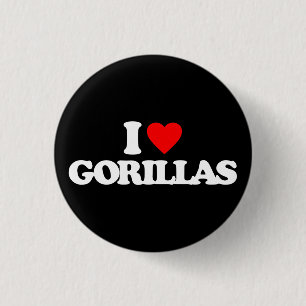 JAG ÄLSKAR GORILLOR KNAPP