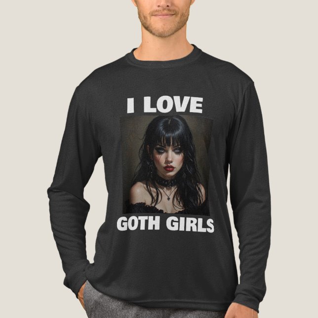 JAG ÄLSKAR GOTH-FLICKOR T-SHIRT (Framsida)