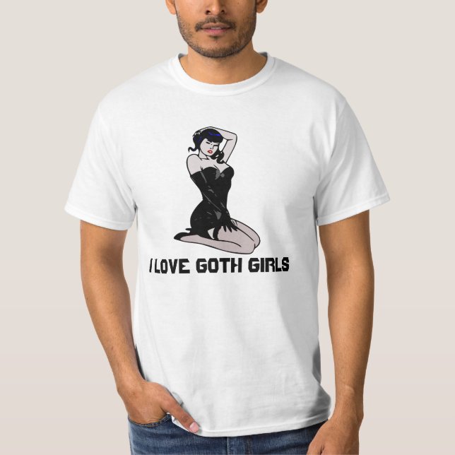 Jag älskar Goth Girls, T-shirts (Framsida)