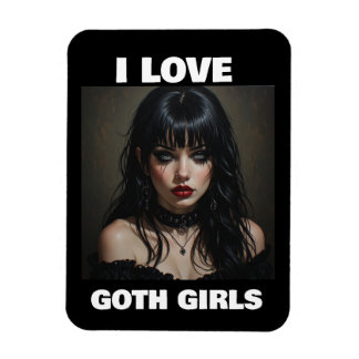 Jag älskar goth-tjejer Flexibel magnet