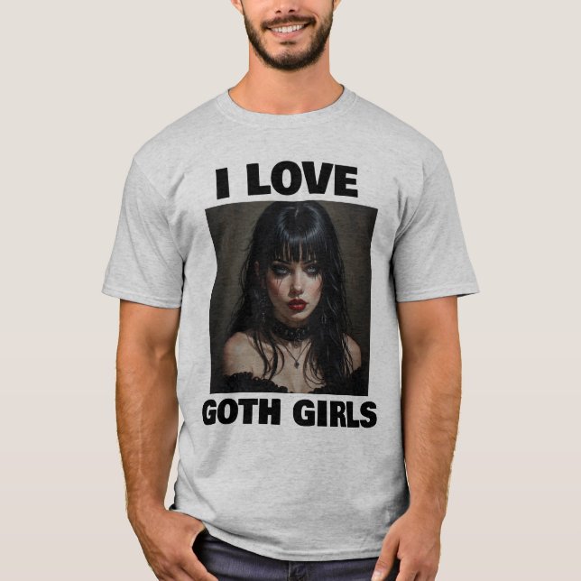 JAG ÄLSKAR GOTHFlickor T-SHIRT (Framsida)