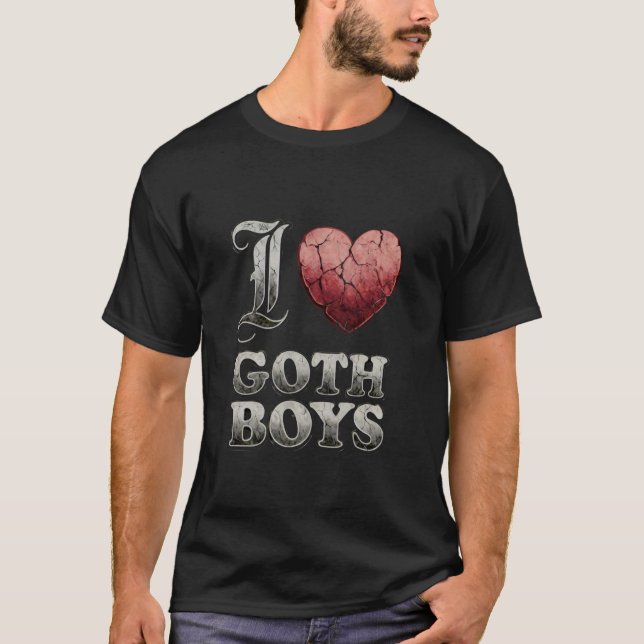 Jag älskar gothpojkar t shirt (Framsida)