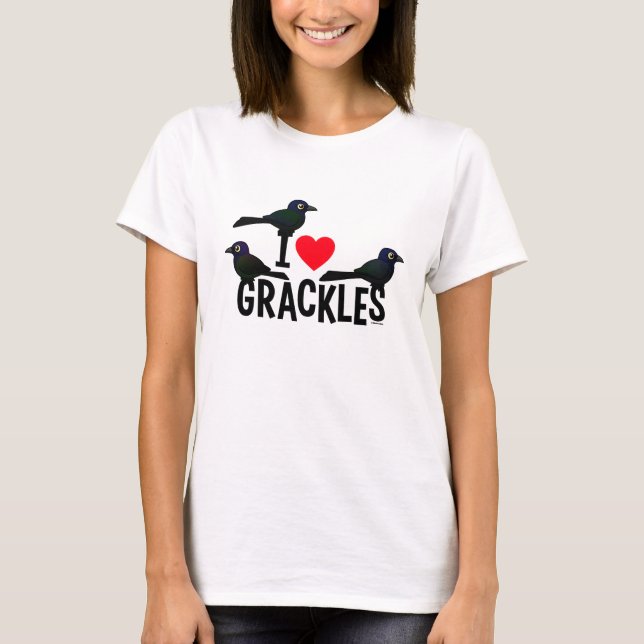 Jag älskar Grackles Tee (Framsida)