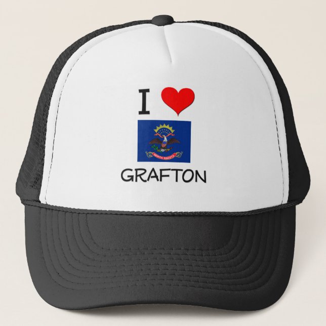 Jag älskar Grafton North Dakota Keps (Framsida)