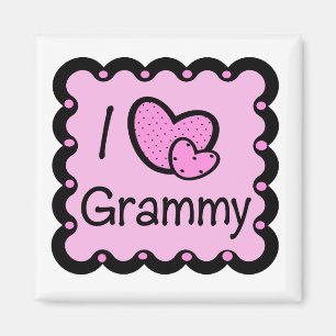 Jag älskar Grammy den gulliga T-tröja Magnet