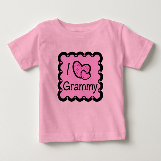 Jag älskar Grammy den gulliga T-tröja Tröja (Framsida)