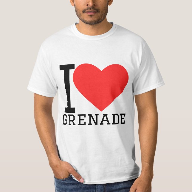 Jag älskar granat t shirt (Framsida)
