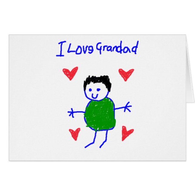 Jag älskar grandaden hälsningskort (Framsidan Horizontal)