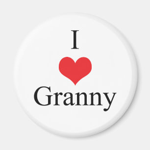 Jag älskar grannyen (för hjärta) magnet