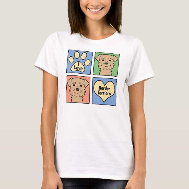 Jag älskar gränsTerriers T-shirt (Framsida)