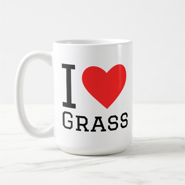 Jag älskar gräs kaffemugg (Vänster)