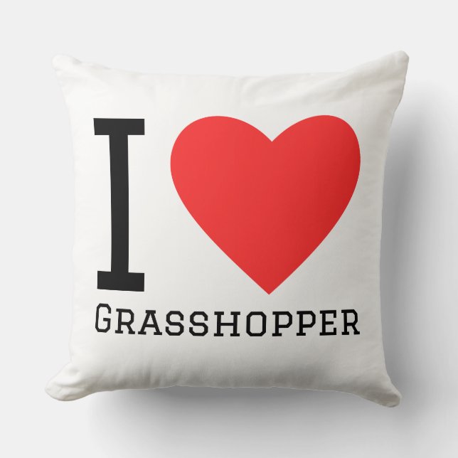 Jag älskar gräshoppa  kudde (Framsida)