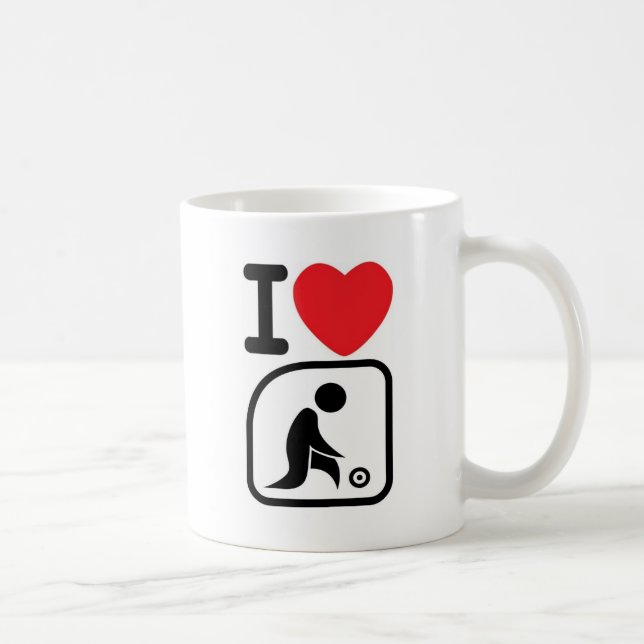 Jag älskar gräsmattabunkar kaffemugg (Höger)