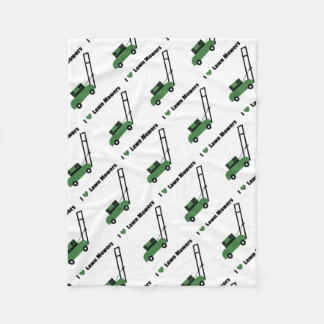 Jag älskar gräsmattagräsklippningsmaskiner fleecefilt