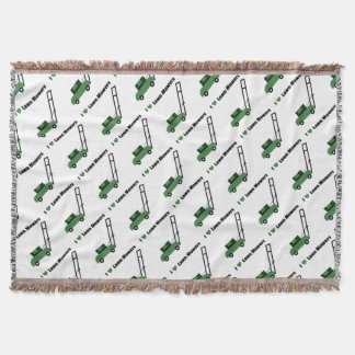 Jag älskar gräsmattagräsklippningsmaskiner mysfilt