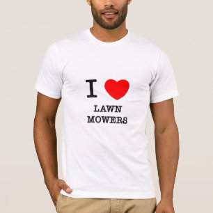 Jag älskar gräsmattagräsklippningsmaskiner t-shirt