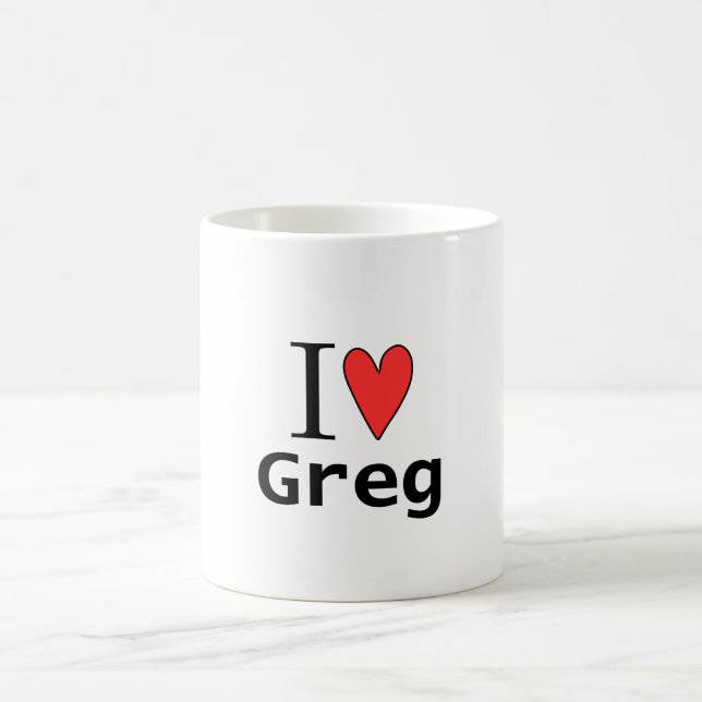 Jag älskar Greg Kaffemugg (Center)