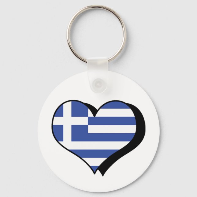 Jag älskar Grekland Nyckelring (Framsida)