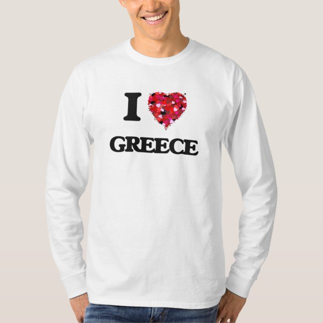 Jag älskar Grekland T-shirt (Framsida)