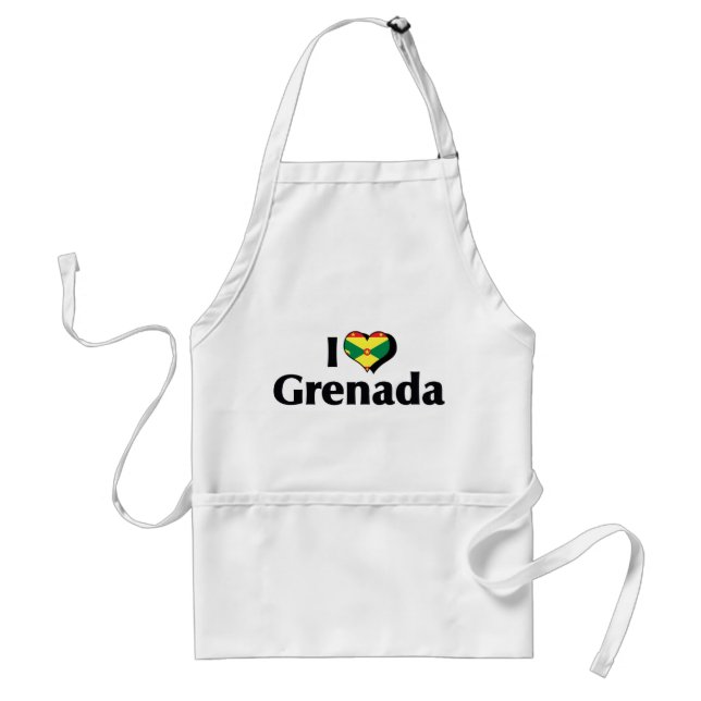 Jag älskar Grenadas flagga Förkläde (Framsidan)