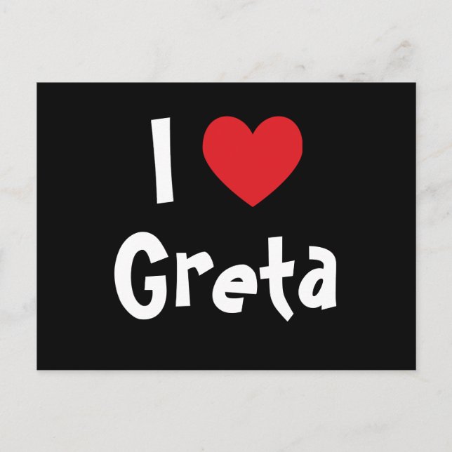 Jag älskar Greta Vykort (Framsida)