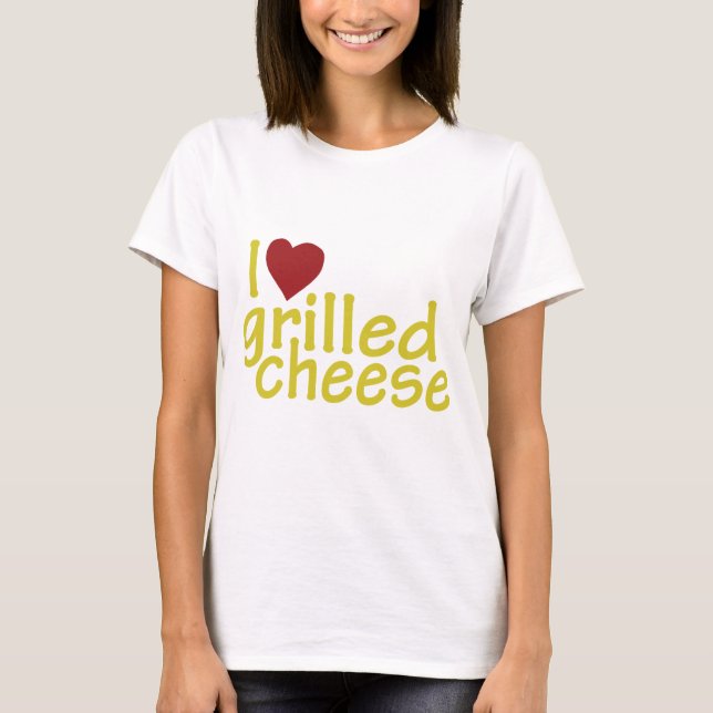 Jag älskar grillad ost tee shirt (Framsida)