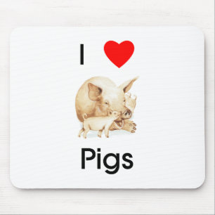 Jag älskar grisar Mousepad Musmatta