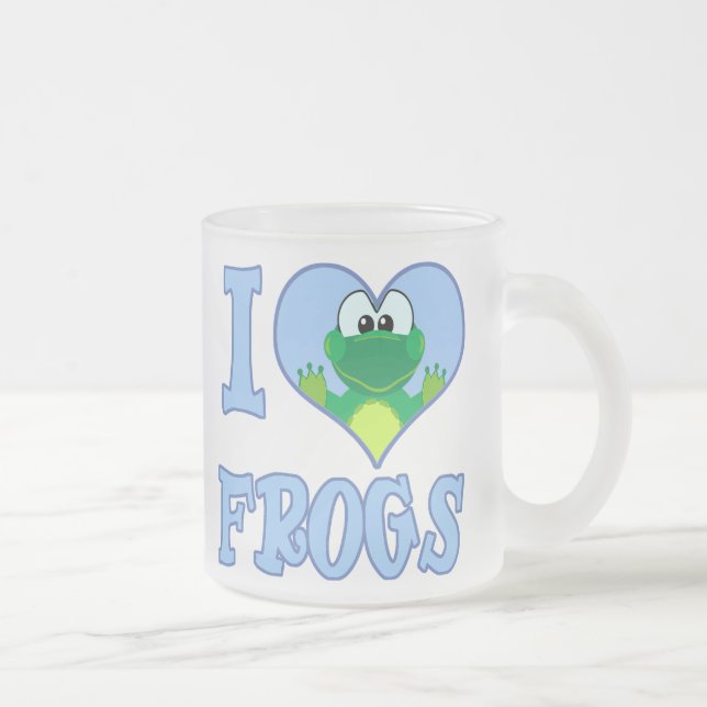 Jag älskar grodor frostad glasmugg (Höger)