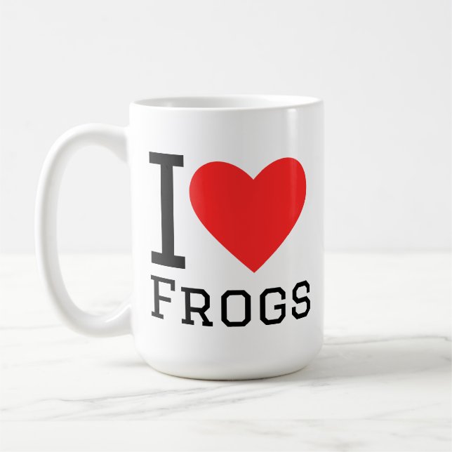 Jag älskar grodor kaffemugg (Vänster)