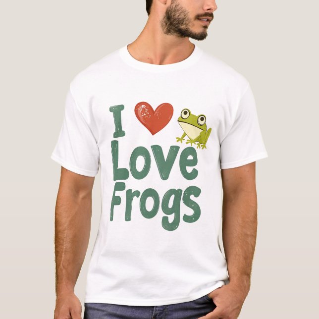 Jag älskar grodor  t shirt (Framsida)