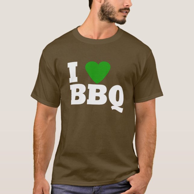Jag älskar grön BBQ Tröja (Framsida)