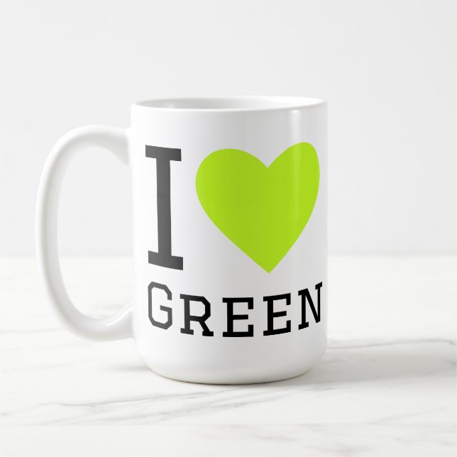Jag älskar grönt  kaffemugg (Vänster)