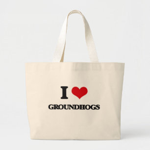Jag älskar Groundhogs Jumbo Tygkasse