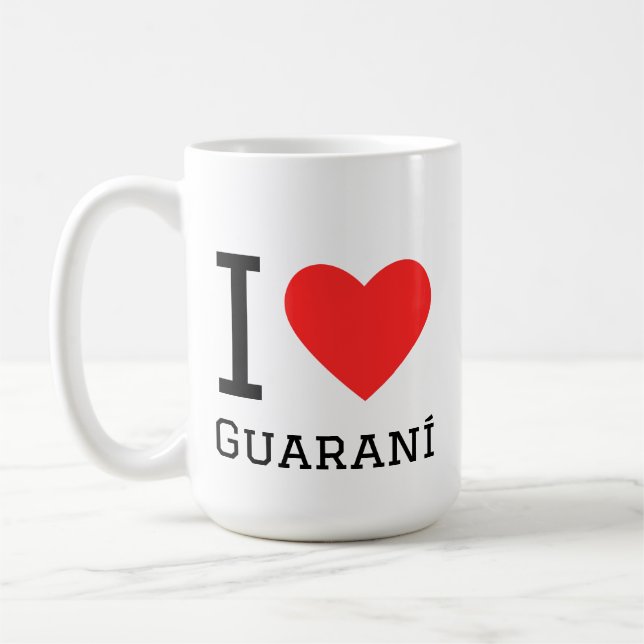 Jag älskar guarani kaffemugg (Vänster)