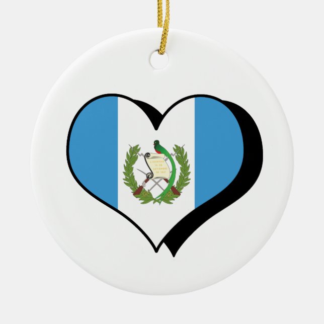 Jag älskar Guatemala-ornament Julgransprydnad Keramik (Framsidan)