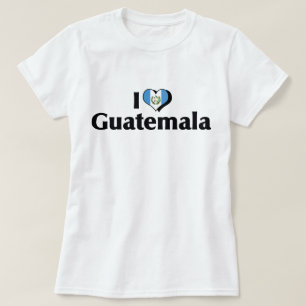 Jag älskar Guatemalas flagga T Shirt