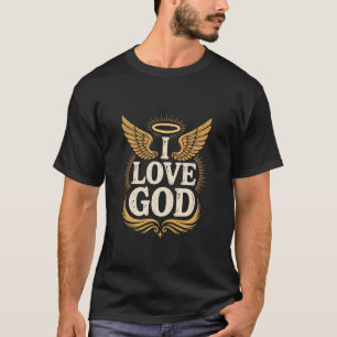 Jag älskar Gud Änglahänder Gloria Andlig T Shirt