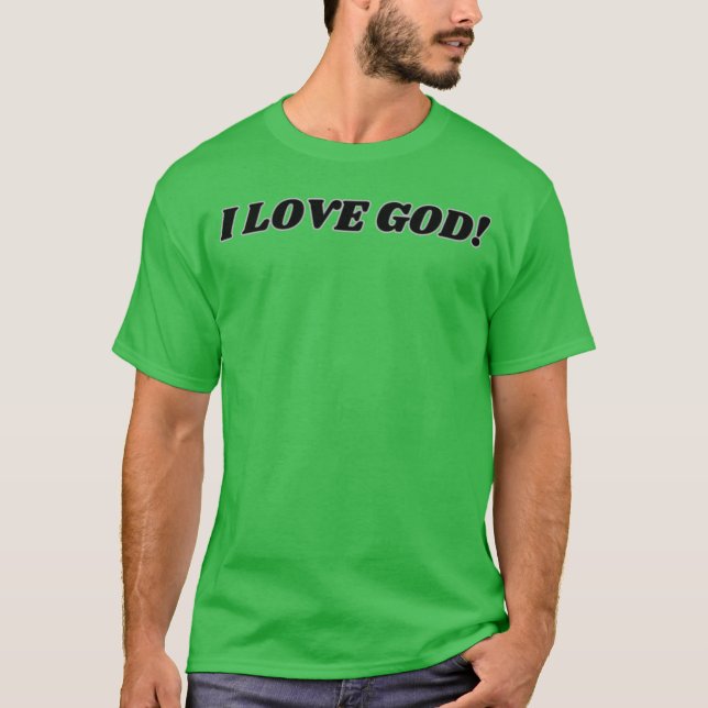 JAG ÄLSKAR GUD familj T Shirt (Framsida)